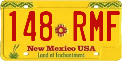NM license plate 148RMF
