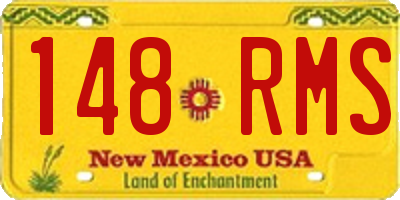 NM license plate 148RMS