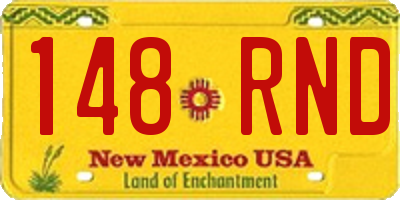 NM license plate 148RND