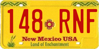 NM license plate 148RNF