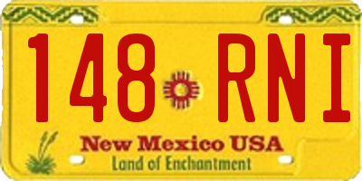 NM license plate 148RNI