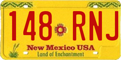 NM license plate 148RNJ