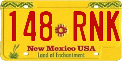 NM license plate 148RNK