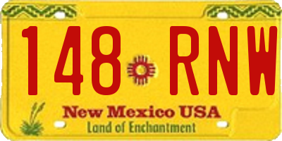 NM license plate 148RNW