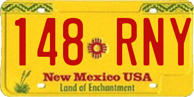 NM license plate 148RNY
