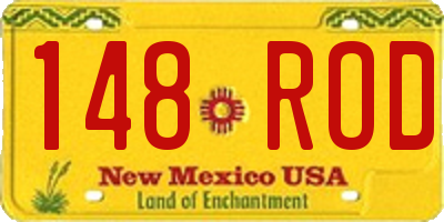 NM license plate 148ROD