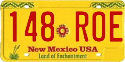 NM license plate 148ROE