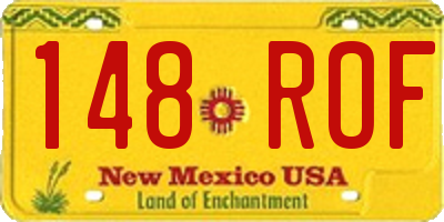 NM license plate 148ROF