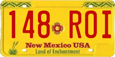 NM license plate 148ROI