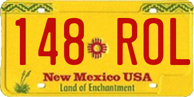 NM license plate 148ROL