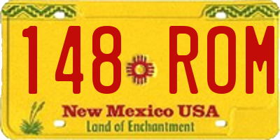 NM license plate 148ROM