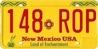 NM license plate 148ROP