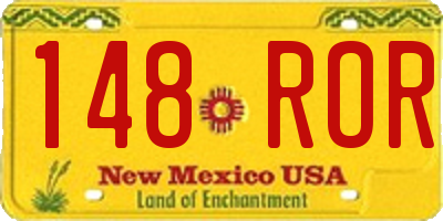 NM license plate 148ROR