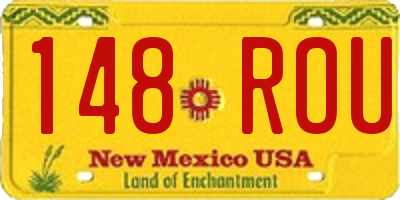 NM license plate 148ROU