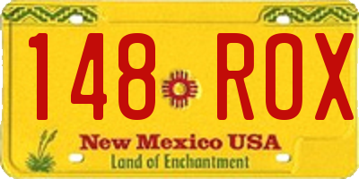 NM license plate 148ROX