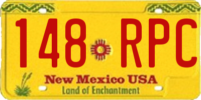 NM license plate 148RPC