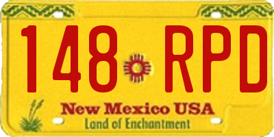 NM license plate 148RPD