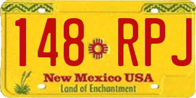 NM license plate 148RPJ