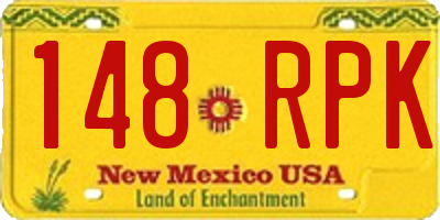 NM license plate 148RPK