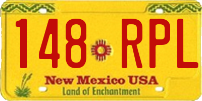 NM license plate 148RPL