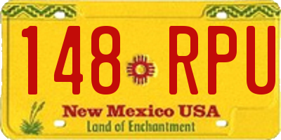 NM license plate 148RPU