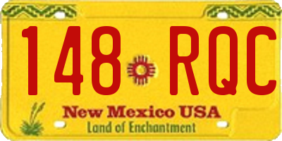 NM license plate 148RQC