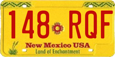 NM license plate 148RQF
