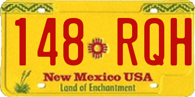NM license plate 148RQH