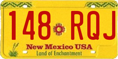 NM license plate 148RQJ