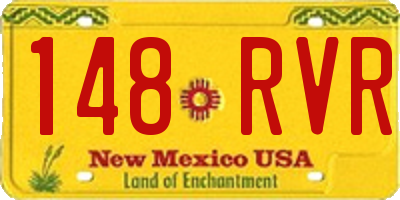NM license plate 148RVR