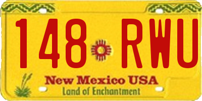 NM license plate 148RWU