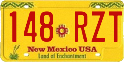 NM license plate 148RZT