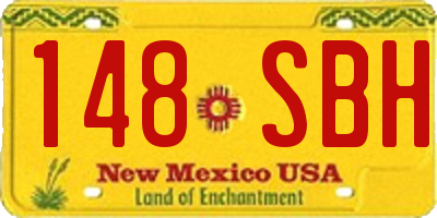 NM license plate 148SBH