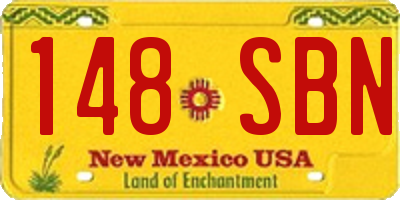 NM license plate 148SBN