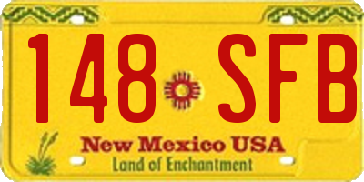 NM license plate 148SFB