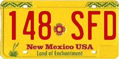 NM license plate 148SFD