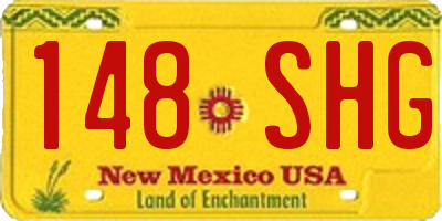 NM license plate 148SHG