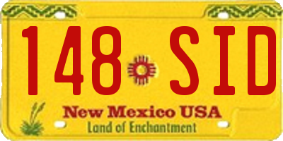 NM license plate 148SID