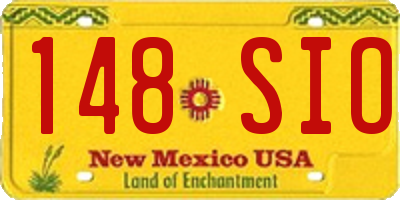 NM license plate 148SIO