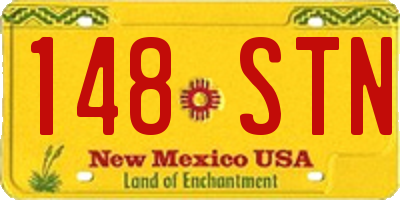 NM license plate 148STN