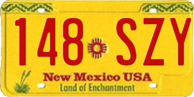 NM license plate 148SZY