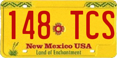 NM license plate 148TCS