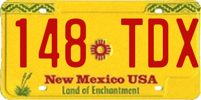 NM license plate 148TDX