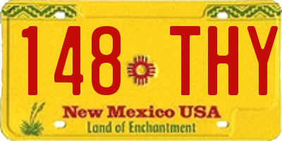 NM license plate 148THY