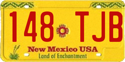 NM license plate 148TJB