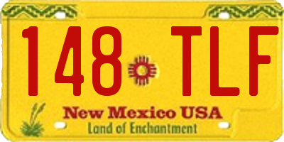 NM license plate 148TLF
