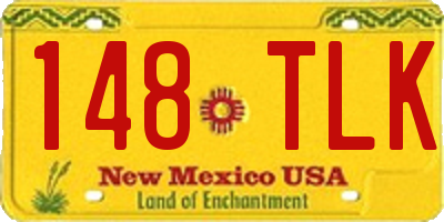 NM license plate 148TLK