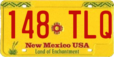NM license plate 148TLQ
