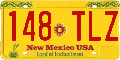NM license plate 148TLZ