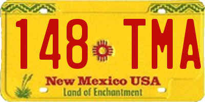 NM license plate 148TMA